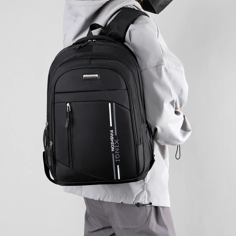 Men's large capacity travel backpack | multiple zipper pockets, padded shoulder straps | business and holiday laptop bag