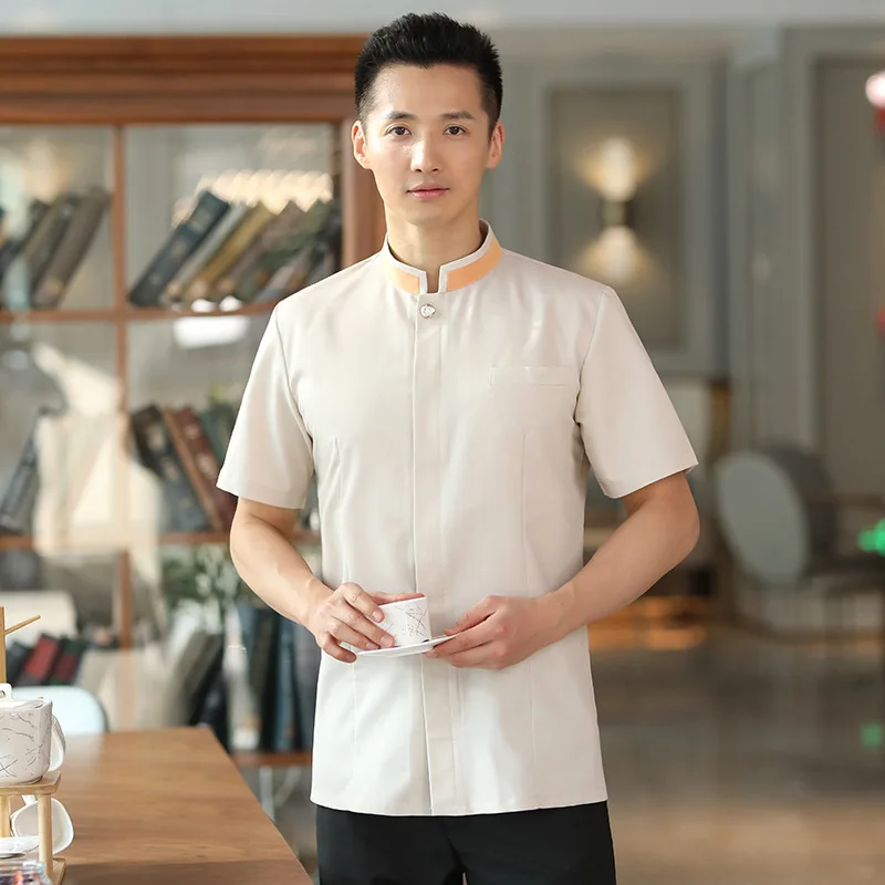 Cake Milk Tea Shop Waiter Workwear Women\'s Western Restaurant Catering Coffee Shop Baking Shop Short Sleeve Summer