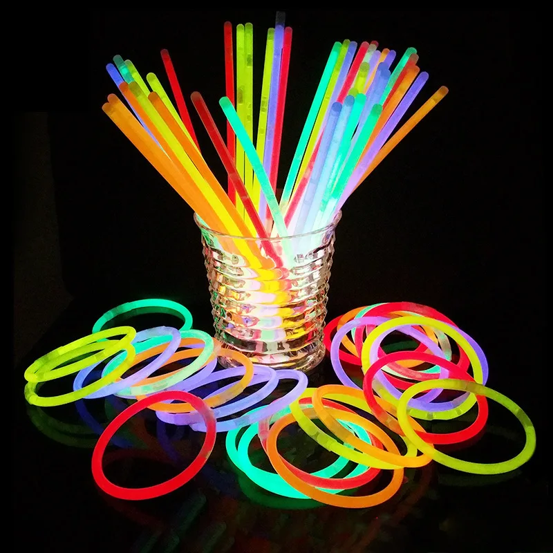 50 Pcs Halloween Glow Stick Bracelets, Glow in the Dark Bracelets for Kids,  LED Party Supplies, Light Up Toys, Night Events, Festivals, Concerts