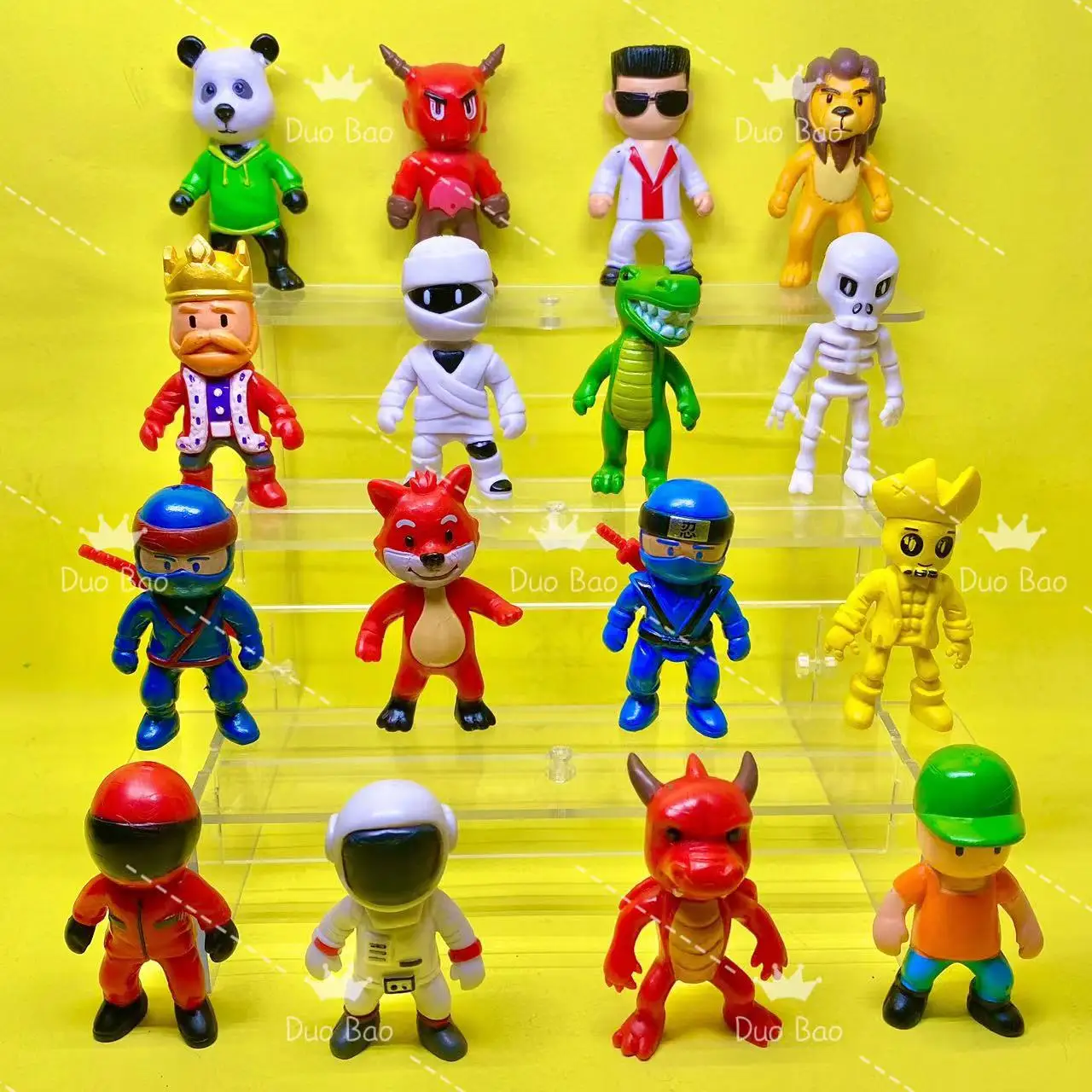 16PCS Stumble Guys Figures 3-Inch Games Hand Made Doll 7CM Model Placements  Dolls Pendant Collection 16 Bags Gift For Children