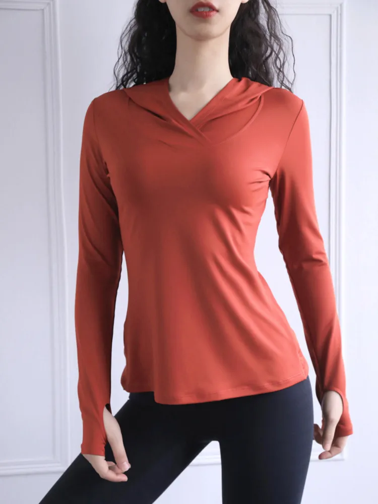 Gym Hoodie Top Sportswear Women Slim Fitness Running Tracksuit Breathable Long Sleeve Sweat Internet Popular Yoga Clothes 2024