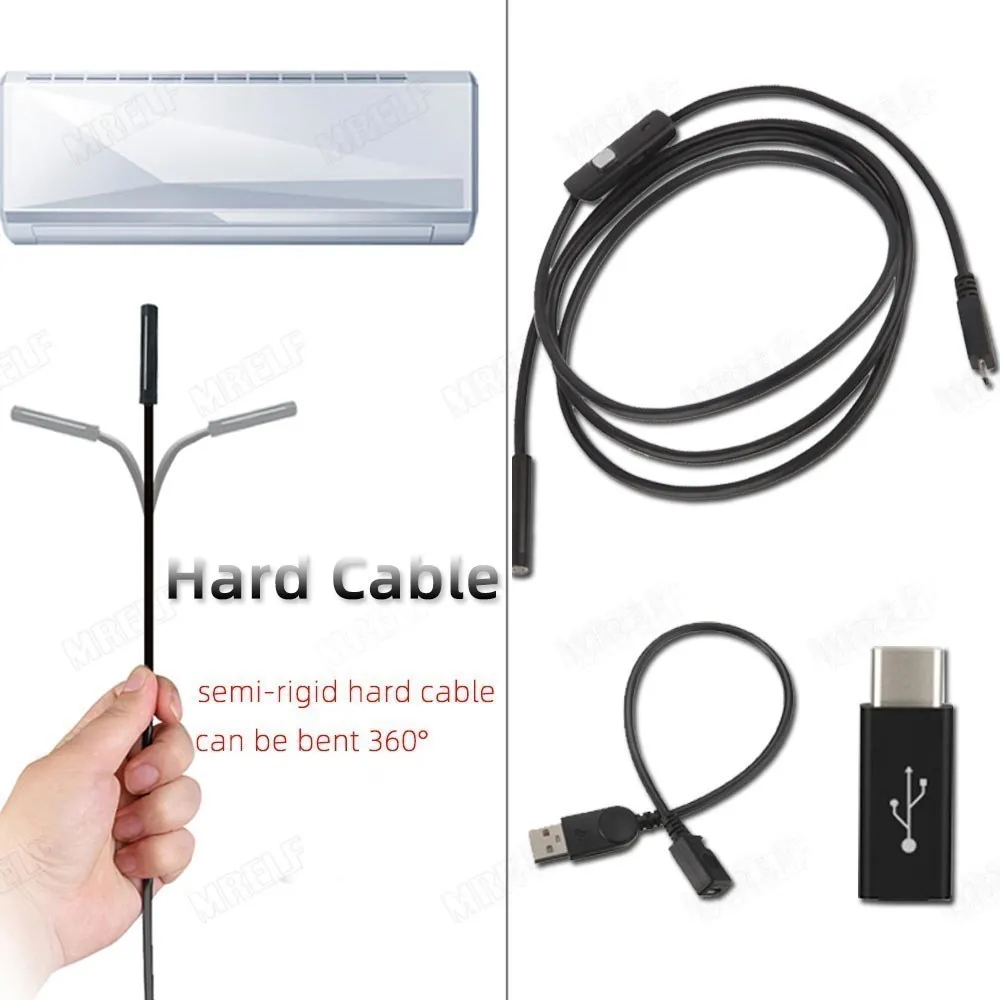 wireless camera for home Endoscope for Smartphone Flexible Camera Endscope Usb Android Borescope Car Probe Andoscopic Phone the Type Inspection Sewer cctv security cameras Surveillance Items