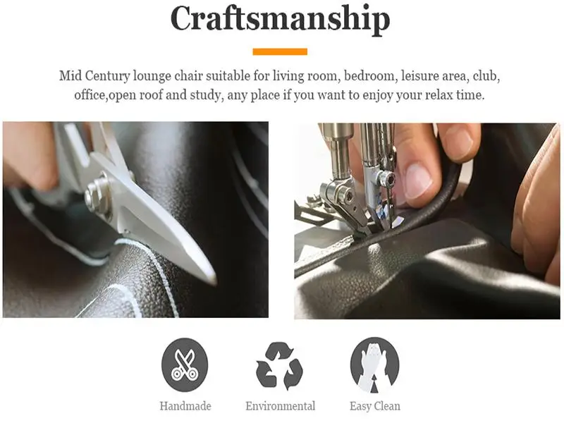 Mid Century Lounge Chair with Ottoman