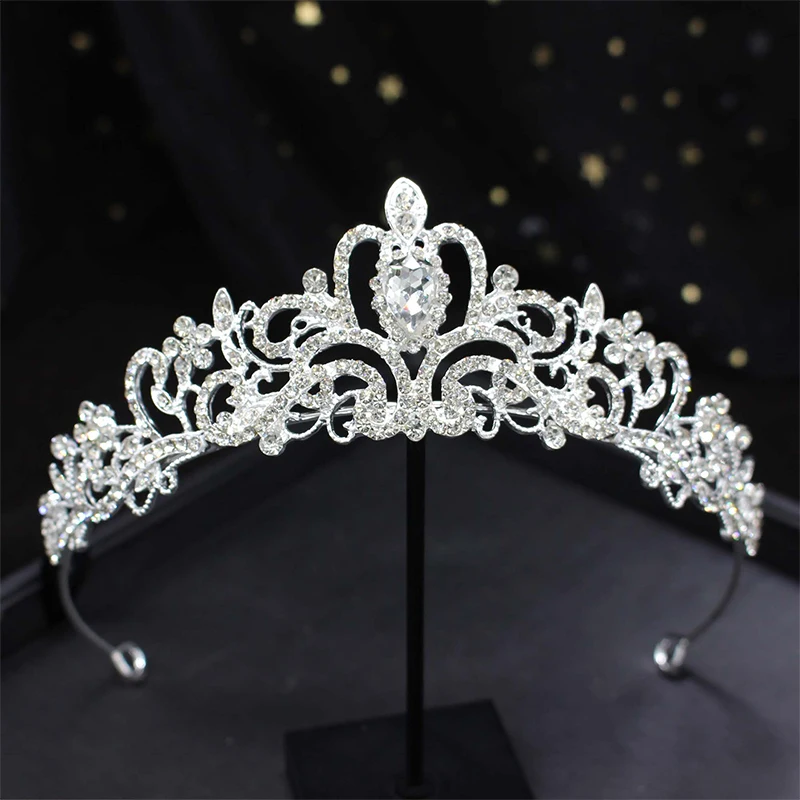 Crystal Crowns And Tiaras With Comb Headband For Girl Women Princess Birthday Party Wedding Prom Bridal Christmas Party Gifts