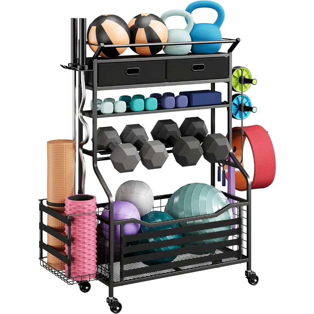 

Dumbbell Rack, Weight Rack for Dumbbells, Home Gym Storage for Dumbbells Kettlebells Yoga Mat Barbell and Balls