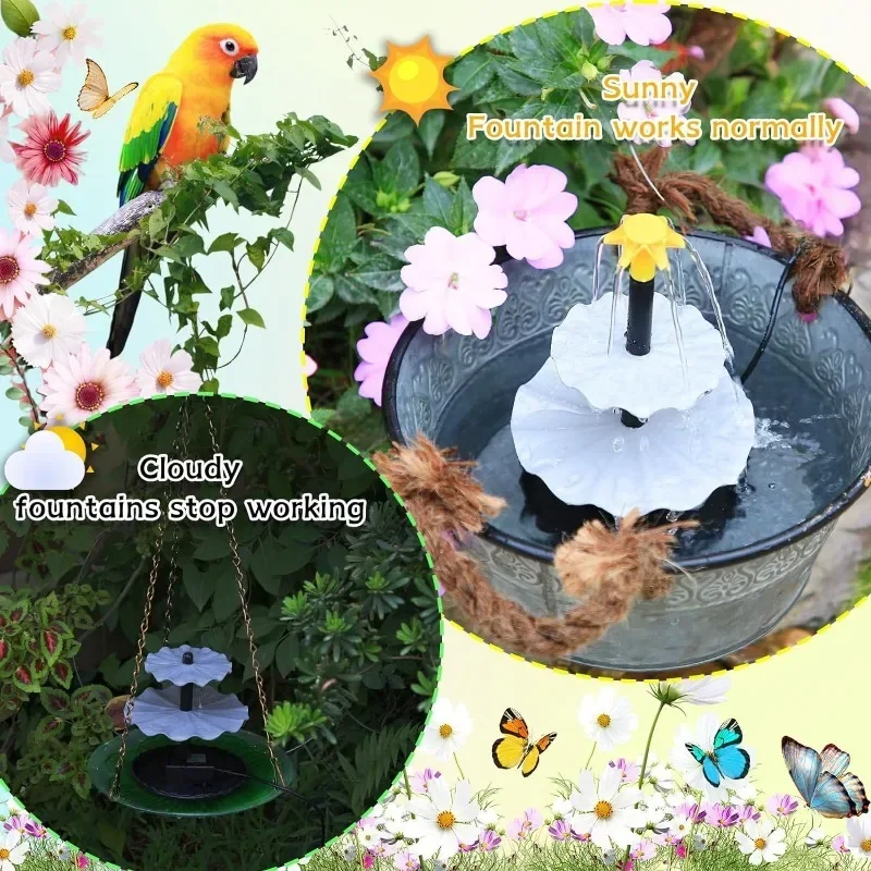 Triple split solar fountain direct drive water pump for garden courtyard outdoor decoration bird bath solar fountain pumps solar fountain solar fountain pump water fountain solar water pump