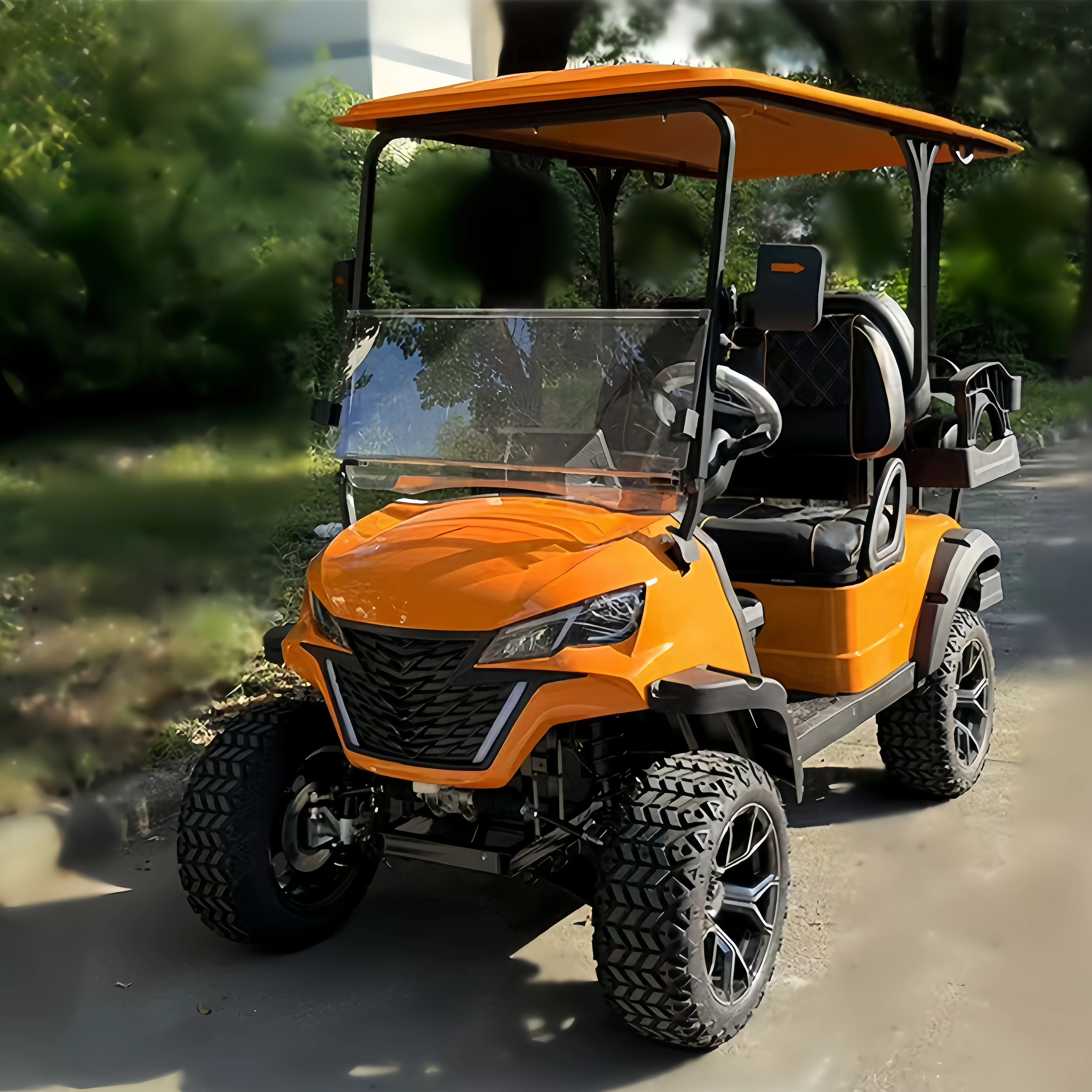 OEM 컬러 신제품 2+2인승 전기 골프 카트 고급 오프로드 전기 골프 드라이버 카트 전기 관광차 제조업체