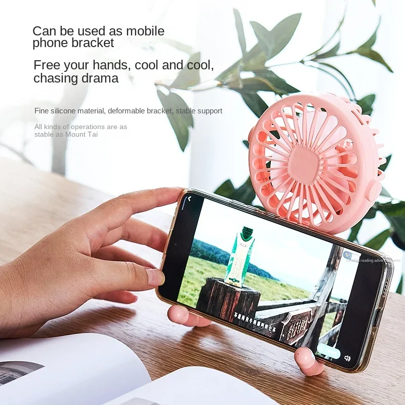 Baby Stroller Electric Fan Hand Rechargeable Portable Small Folding Fans Mini Ventilator Silent Table Outdoor Cooler Neck Fan 3