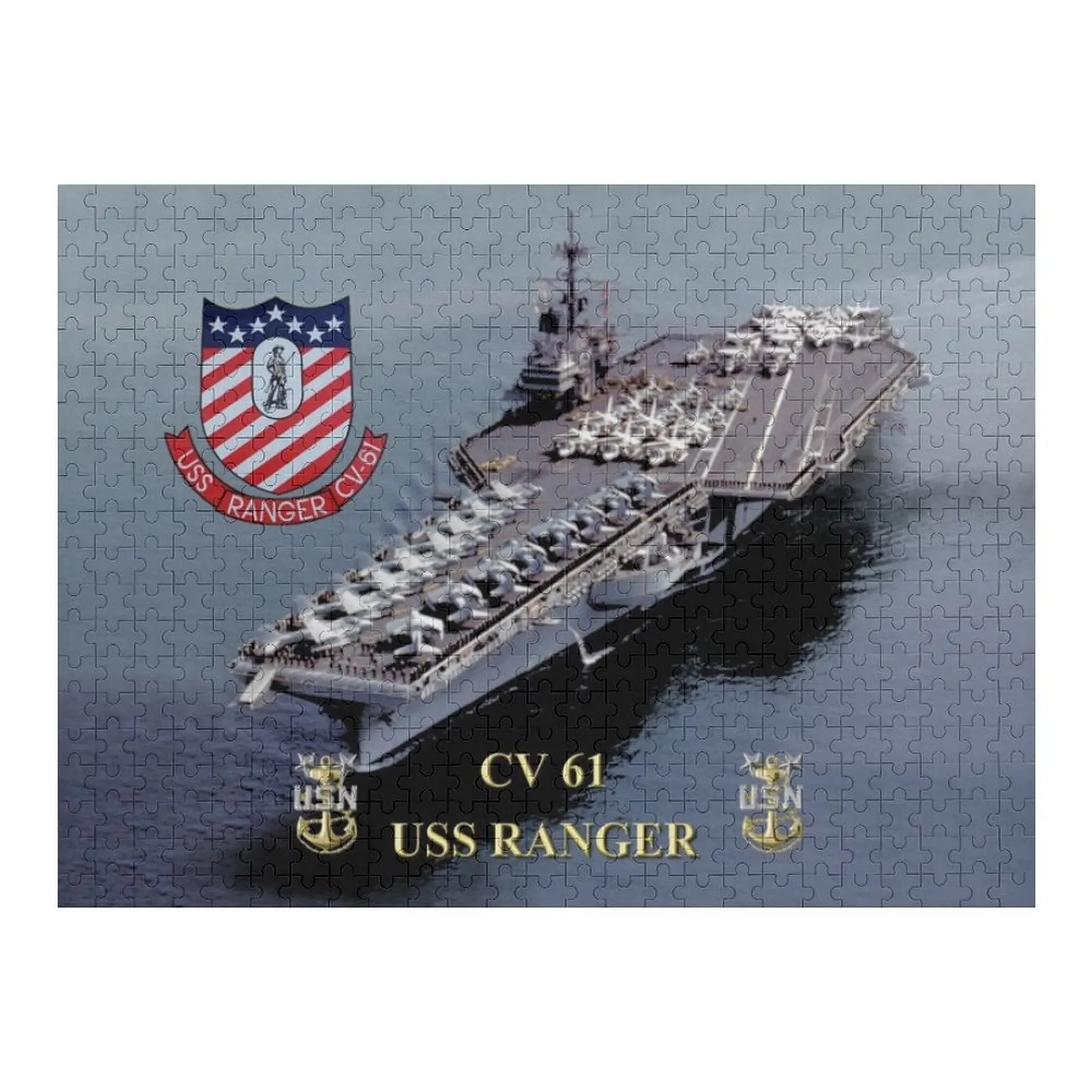 

CV-61 USS Ranger Jigsaw Puzzle Custom Name Child Toy Customizeds For Kids Custom Wooden Name Puzzle