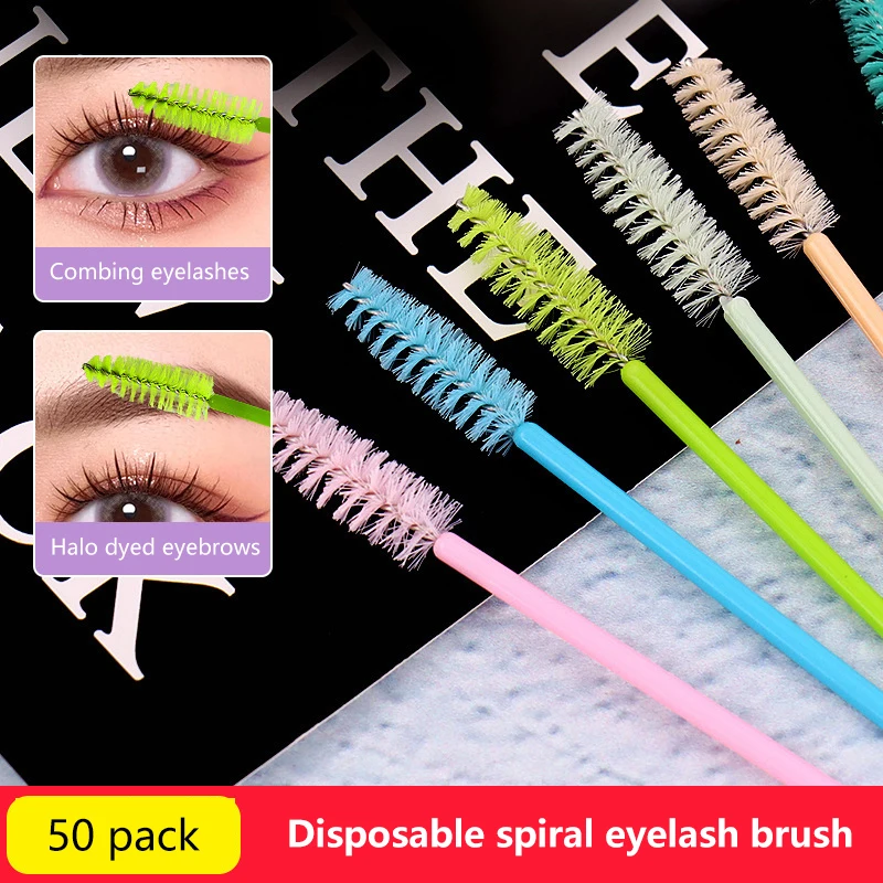 Eyelash Brushes Makeup Brushes Disposable Mascara Wands Applicator Spoolers Eye Lashes Cosmetic Brush Lash Extension Tool makeup brush eyelashes brush eyelash brush makeup tool 50Pcs
