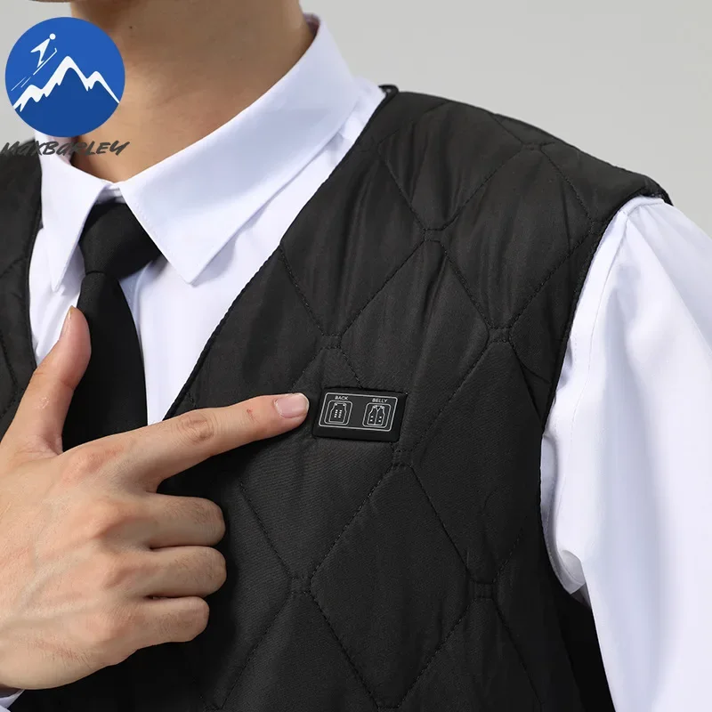 16 Areas Warm Heated Vest Men Wome Intelligent Thermal Sleeveless Coat Outdoor Ski 2 Control Constant Temperature Heating Jacket