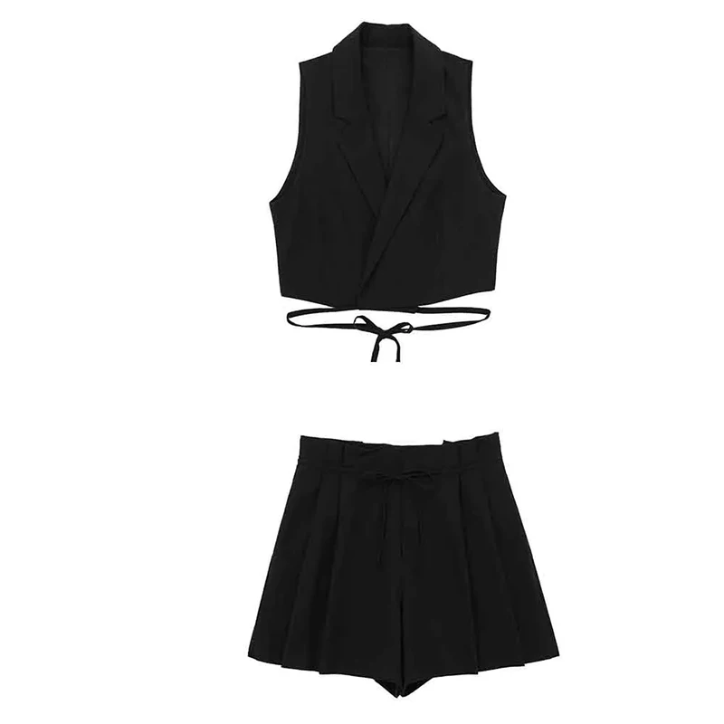 

New Fashion Flax Blended Slim Fit Vest Vintage Flax Blended Casual Shorts Female Waistcoat Chic Tops