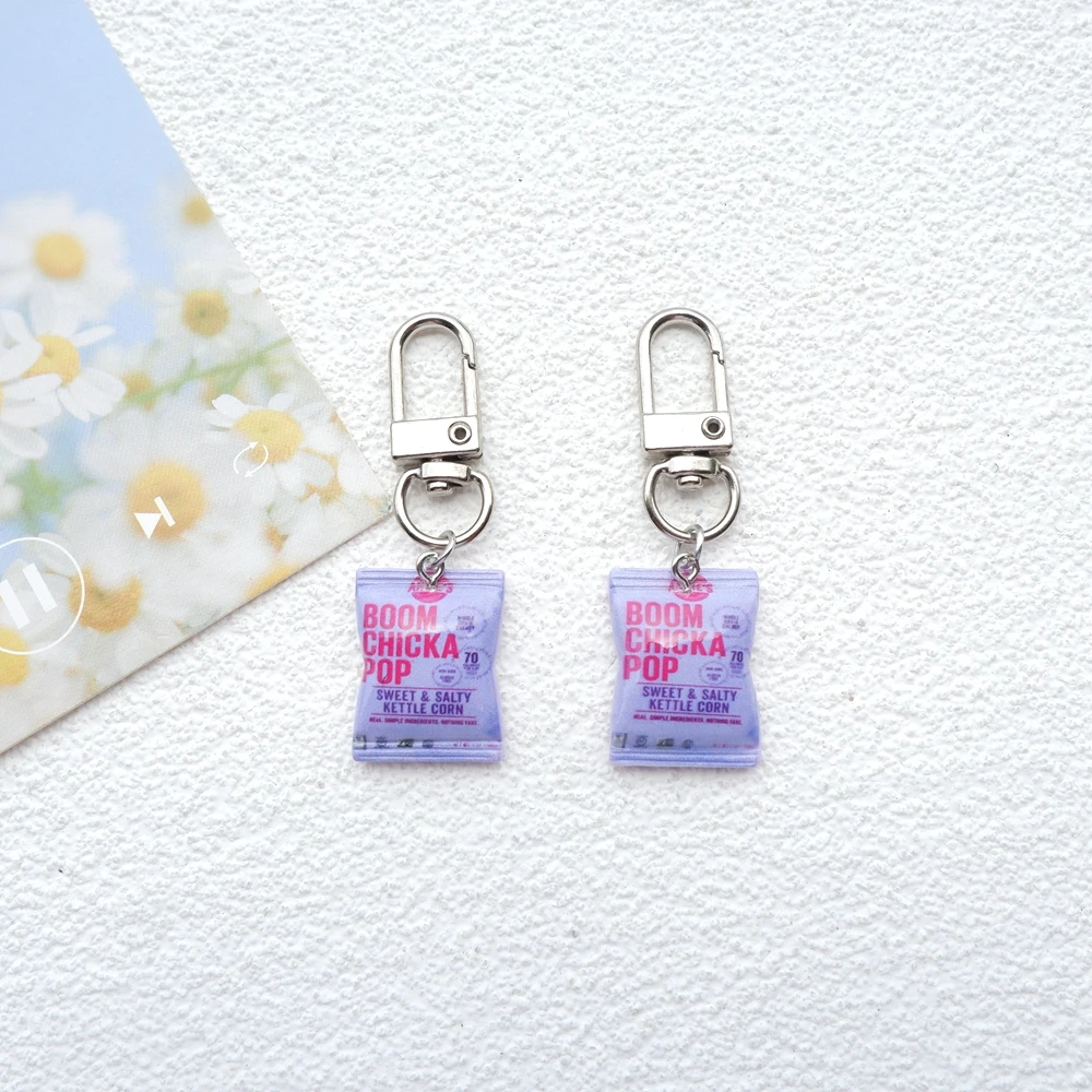 Set of 2 Adorable Snack-Themed Keychain Accessories