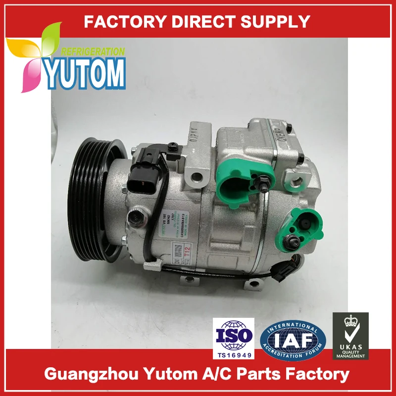 VS16E Auto AC Compressor For Genesis 3.8 V6 For New Santa Fe/IX45 97701-3M000 97001-2W550 xinyuexin 3 button flip folding remote auto car key case shell for hyundai solaris ix35 ix45 elantra santa fe hb20 verna car key