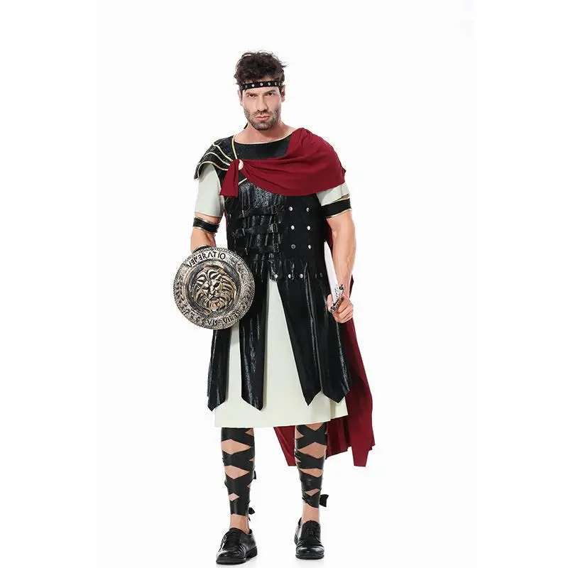 Mantello da Guerriero Spartano dell'Antica Roma, Costume per Cosplay di Halloween, Abbigliamento per Giochi di Ruolo per Adulti, Carnevale, Feste e Spettacoli Teatrali - immagine 6