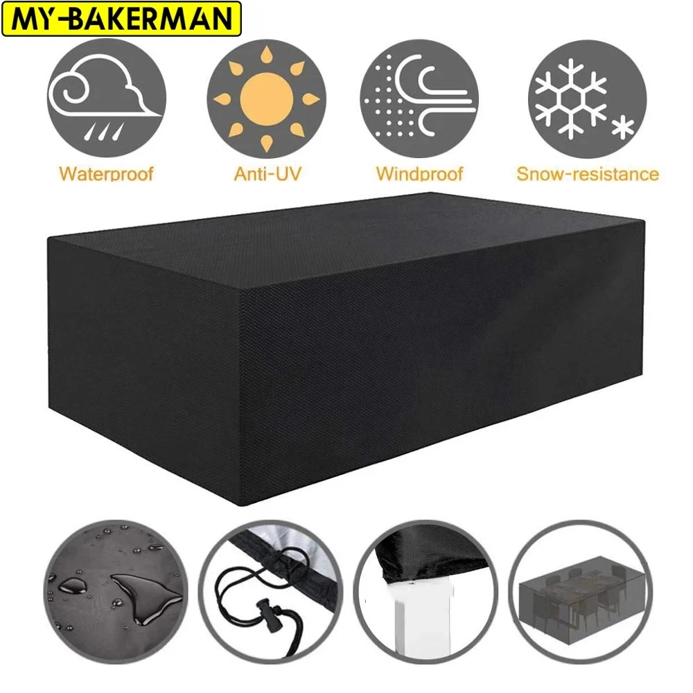 Garden Furniture Cover 1 piece waterproof windproof garden table cover rectangular 210D Oxford Tear resistant outdoor patio