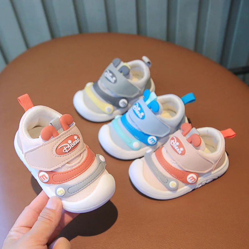 

2024Spring and Autumn Baby Shoes Baby Boys' Shoes Cartoon Toddler Shoes Non-Slip Breathable Mesh Soft Soled Baby Shoes Generatio