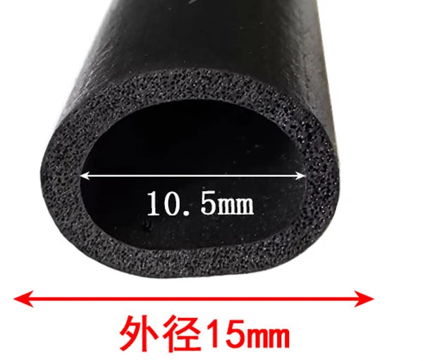 Striscia Di Tenuta In Schiuma EPDM Nera 5 Metri - 20x14 Mm, Per Isolamento Porte, Finestre, Antivento E Antirumore
