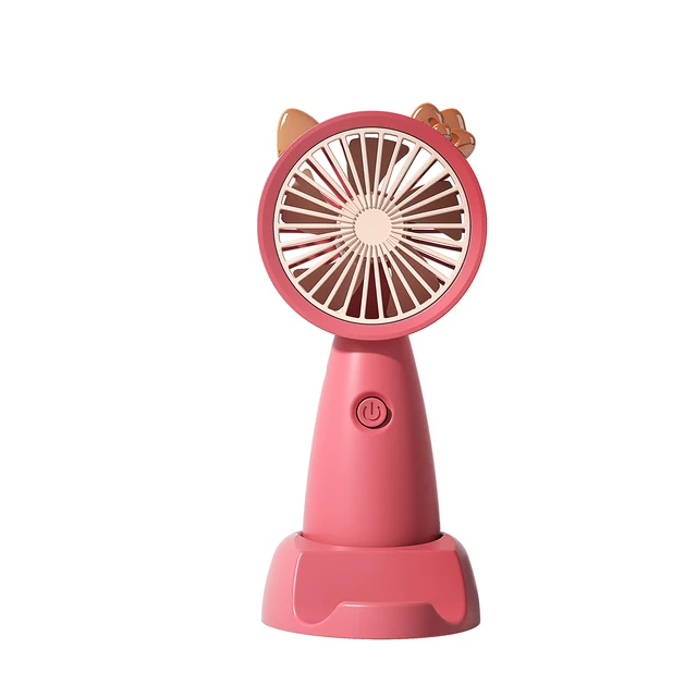 USB Mini Handheld Fan Outdoor Mini Creative Desktop Office Mute Charging Portable Handheld Fan Red Portable Fan
