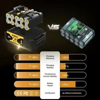 Batterie de remplacement 100% originale 20V 6.0Ah MAX pour outils électriques DeWalt DCB184 DCB181 DCB182 DCB200 20V 5A 6A 18Volt 20v. 2