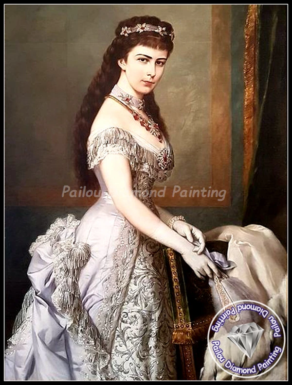 バイエルン王女シシィの肖像画フランツによるダイヤモンド絵画