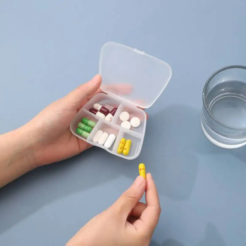 Transparent Pill Box, Portable Mini Medicine Container, Moisture