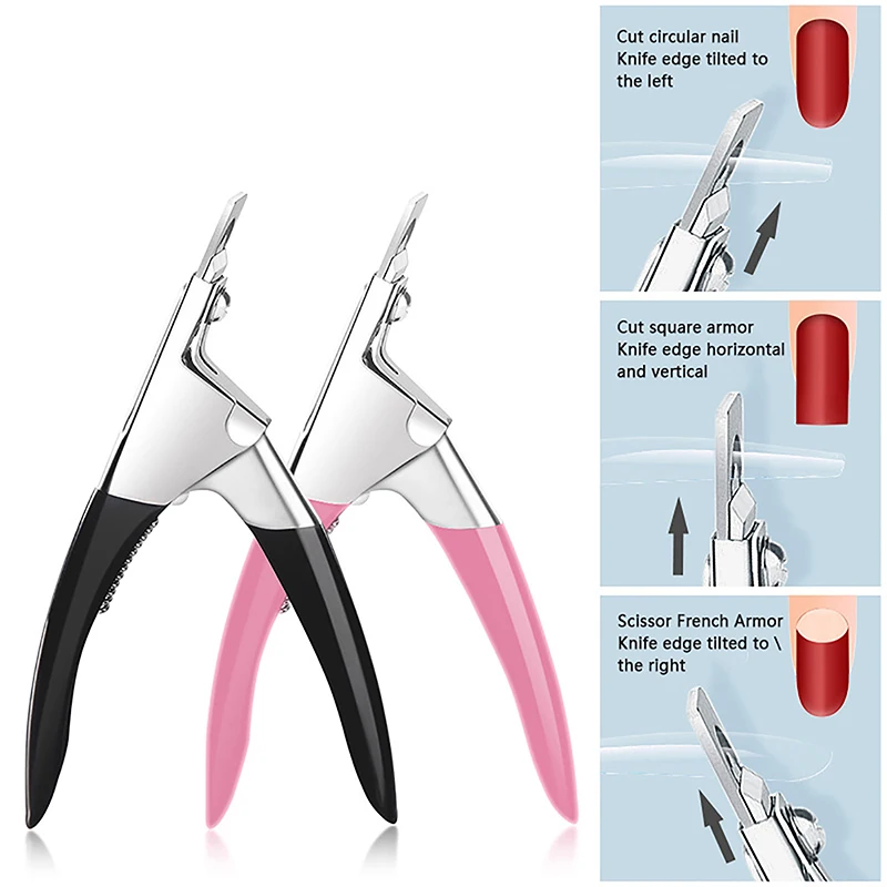 

Fake Nail Clipper U-Edge Manicure Tips Cutter Stainless Steel Artificial Manicure Tools Professional Manicure Accessories