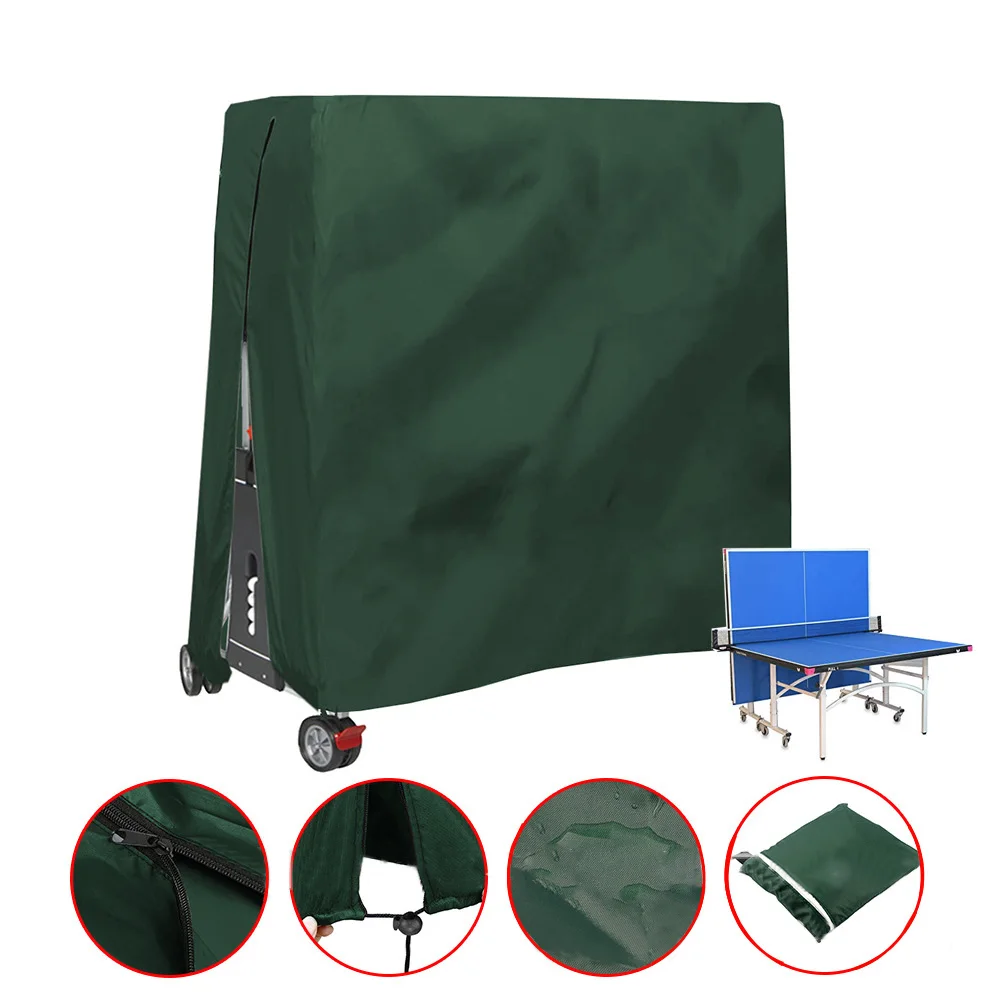 Folding Table Tennis Table Cover Dustproof Table Protector with Zipper Table Tennis Cover Waterproof for Outdoor and Indoor Use