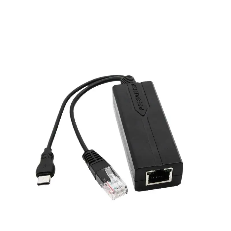 DC44V-57V 48V To 5V Micro USB Type-C POE Splitter 100/1000Mbps Gigabit POE Camera Injector Power Supply For Huawei Hikvision