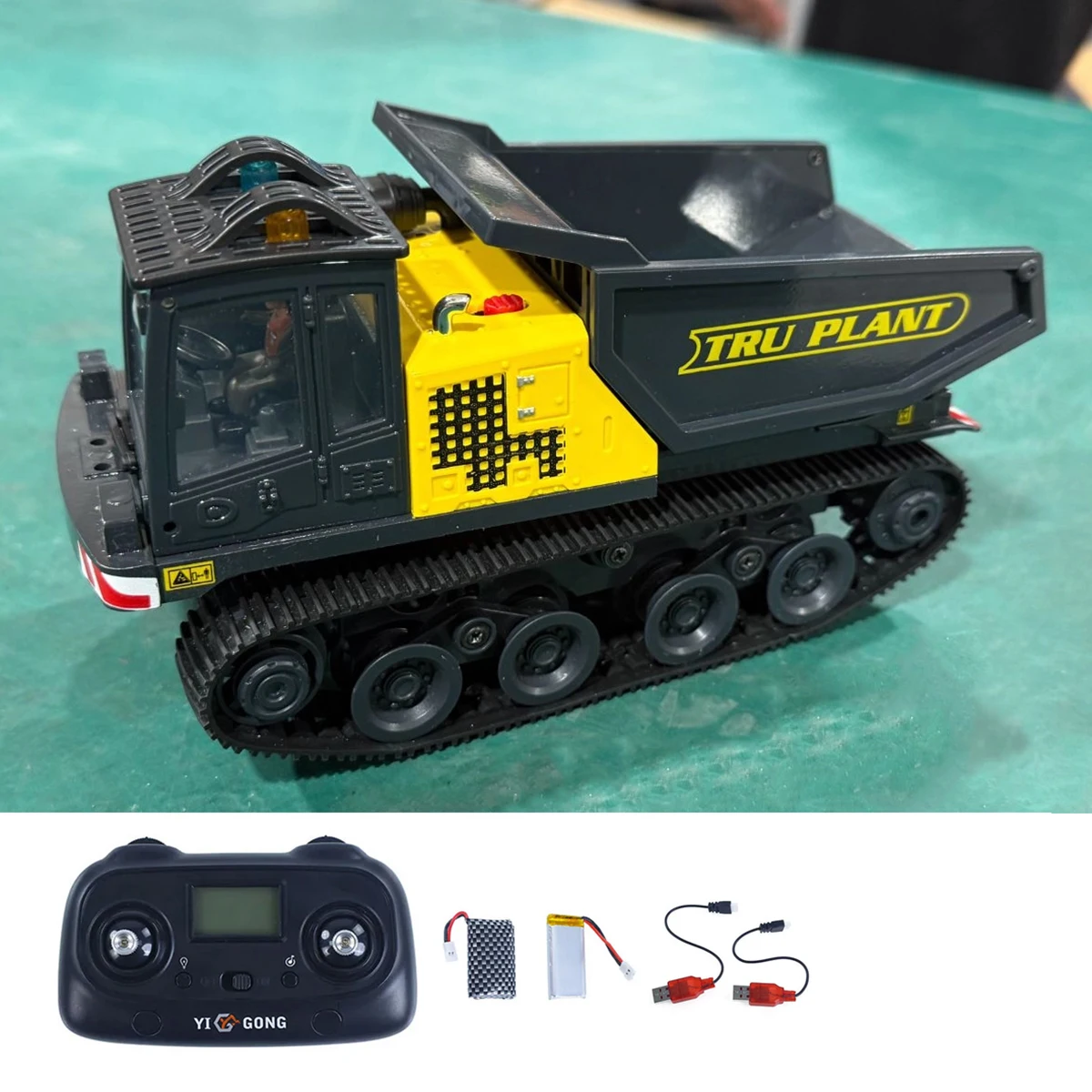 Camion benne RC T14R 1/50 YIGONG - Jouet télécommandé avec lumière et son