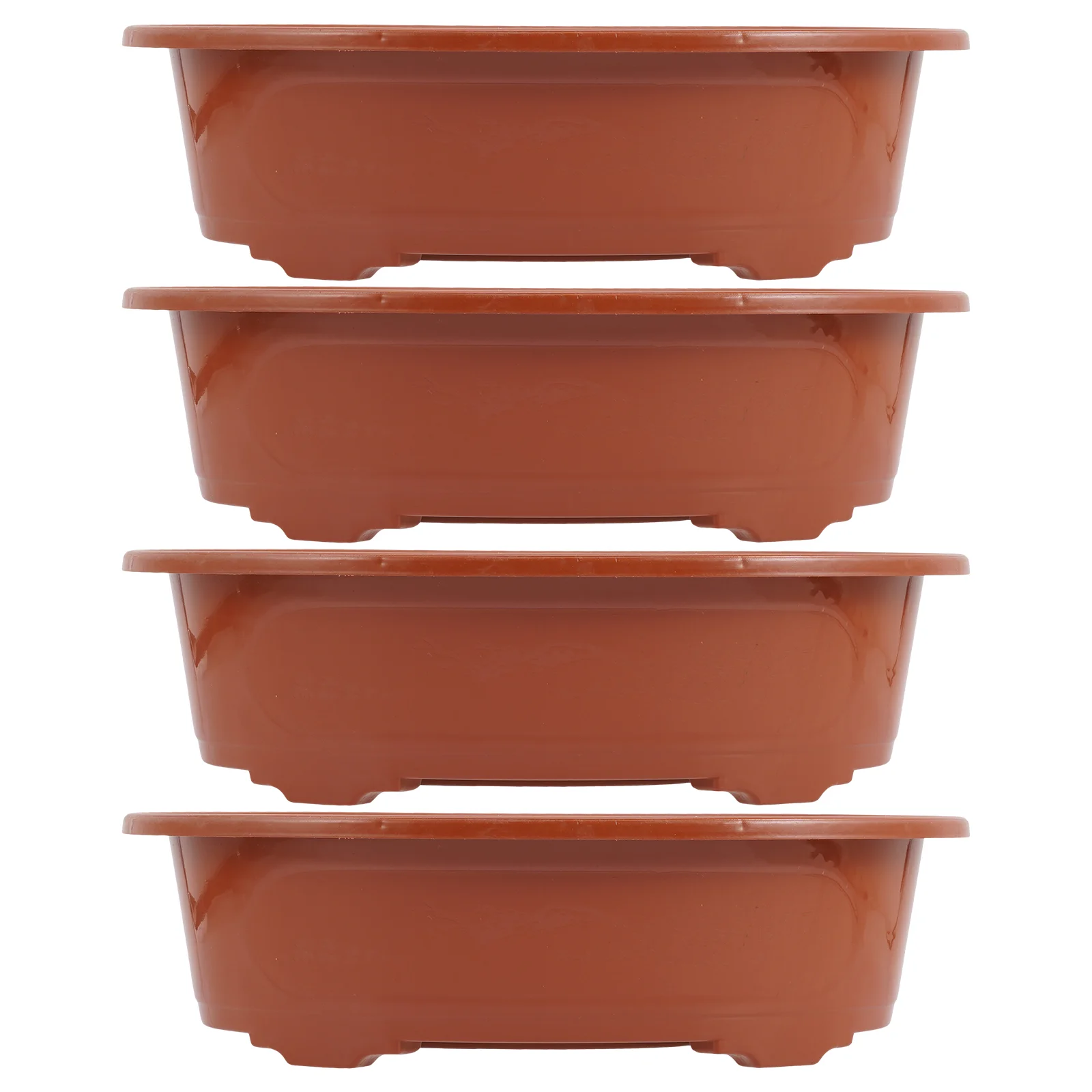 4 Pcs Flower Pots Outdoor Plants Plastic Home Bonsai Indoor Planter Flowerpots Cactus Succulent Planting Household Large