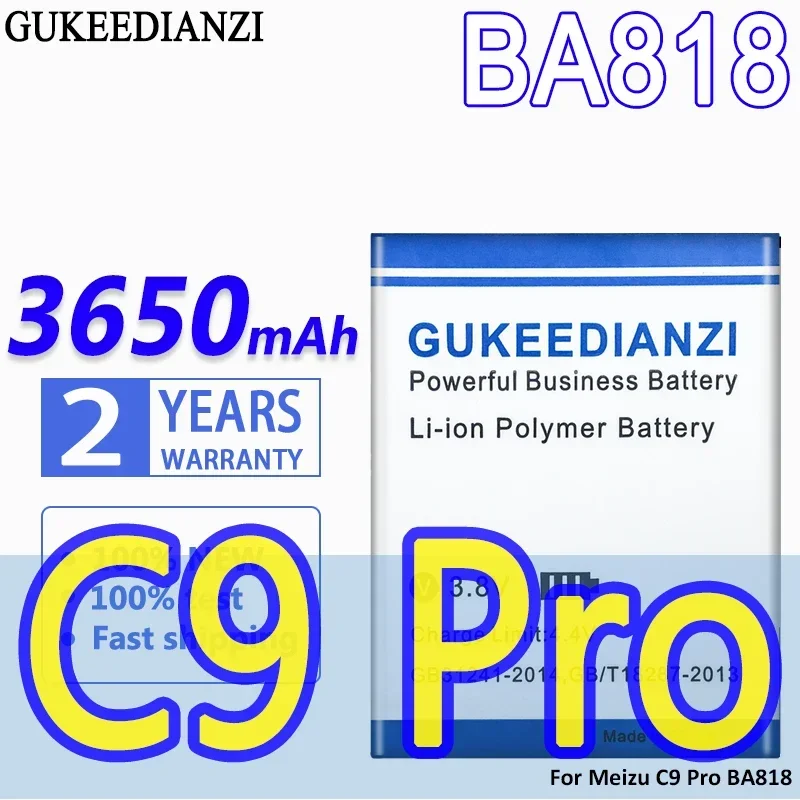 

GUKEEDIANZI 3650mAh High Capacity Battery For Meizu c9 pro c9pro BA818