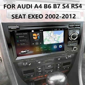 Radio de coche Multimedia inalámbrico Carplay para Audi A4 B6 B7 S4 RS4 2002-2012 CHSTEK Bluetooth Android GPS WIFI 4G pantalla automática estéreo 1