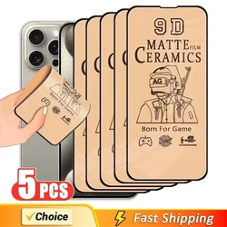 Premium Soft Matte Ceramic Screen Protector - Pack of 5 - Matte Ceramic Film (For iPhone XS Max)