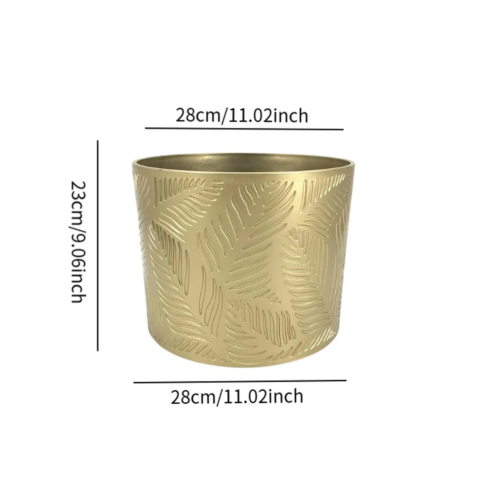 Gold Iron Plant Pot Round Flower Pot Holder Flower Plant Container Flowerpot for Yard