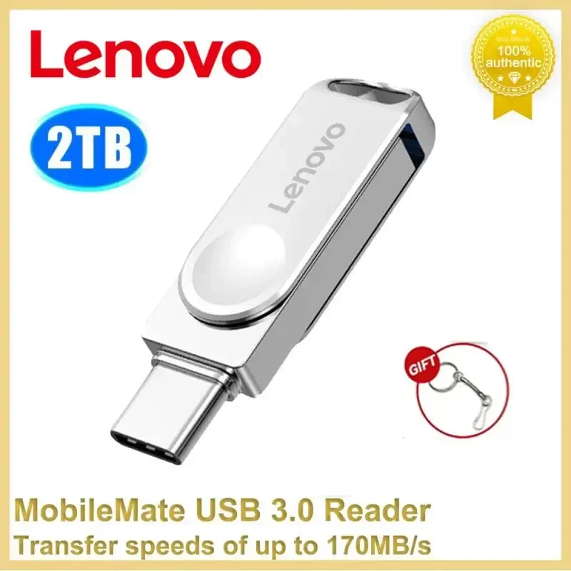 Lenovo U Disk Usb Flash Drives 128Gb Usb 3.1 Interfaccia 256Gb 2Tb Telefono Cellulare Computer Trasmissione Reciproca Memoria Usb Portatile