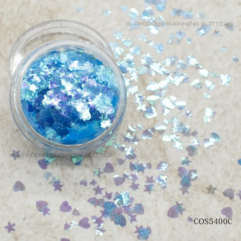 

Children's stage makeup nail sequins stickers bright crystal COS colorful love five-pointed star sequins nail art