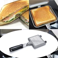 1 PCS Hot Dog Toaster Press Sandwich Maker Toaster For Kitchen And Camping Baking Tray 1