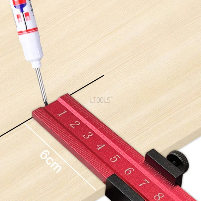 

200-500mm Metric/inch Ruler Marking Positioning Rulers Woodworking Plate Rulers Positioning Blocks Limit Rulers Household Tools