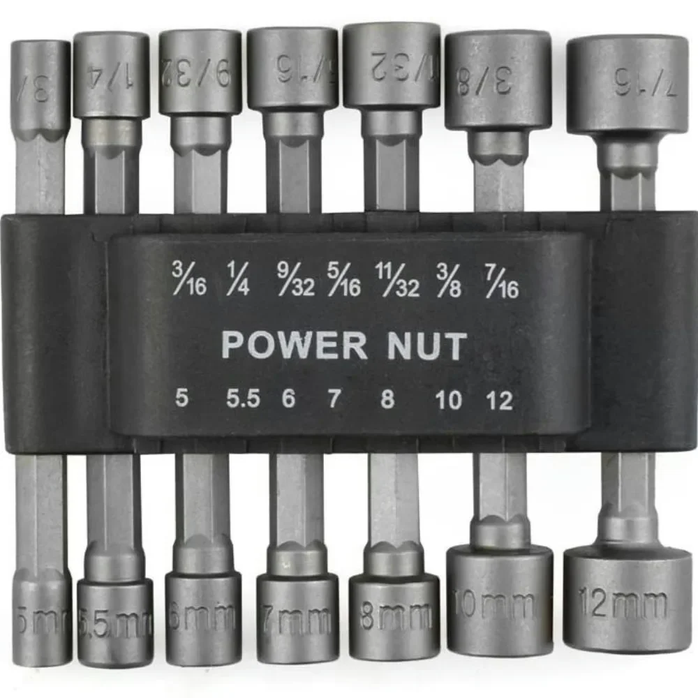 9/14PCS Hexagon Nut Driver Drill Bit Socket Screwdriver Wrench Set Drill Bit Adapter for Electric Screwdriver Handle Tool 5-13mm 2