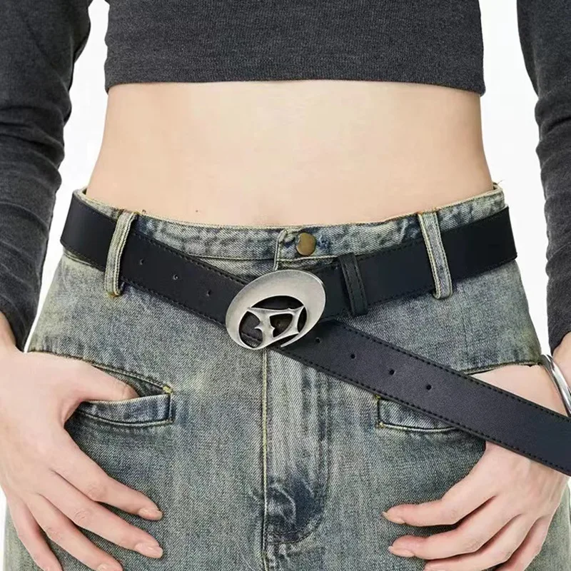 Punk Moon Star Buckle Belt Design Cross Metal Vintage Gothic Men Women Y2k  Belt Pu Leather Waistband Jeans Pants Decorative Belt - AliExpress