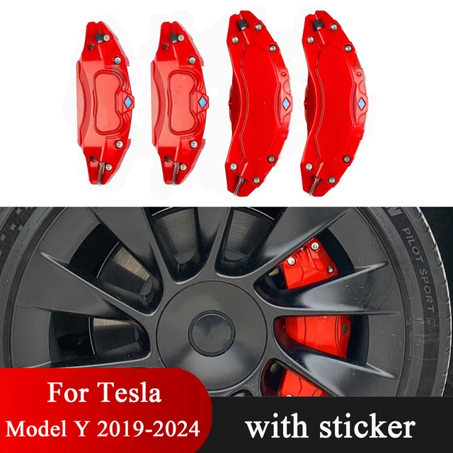 Brake Caliper Covers for Tesla Model Y 2020 - 2024 with Decals Accessories