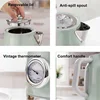 1.7L Retro Electric Kettle With Thermometer 304 Stainless Steel Fast Water Boiling For Tea/Coffee Kettle Auto Power-off 1800W 6