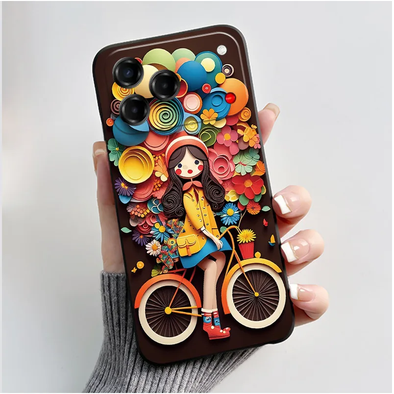 Luxury Cute Love Rabbit Black Silicone Soft Phone Case Cover
