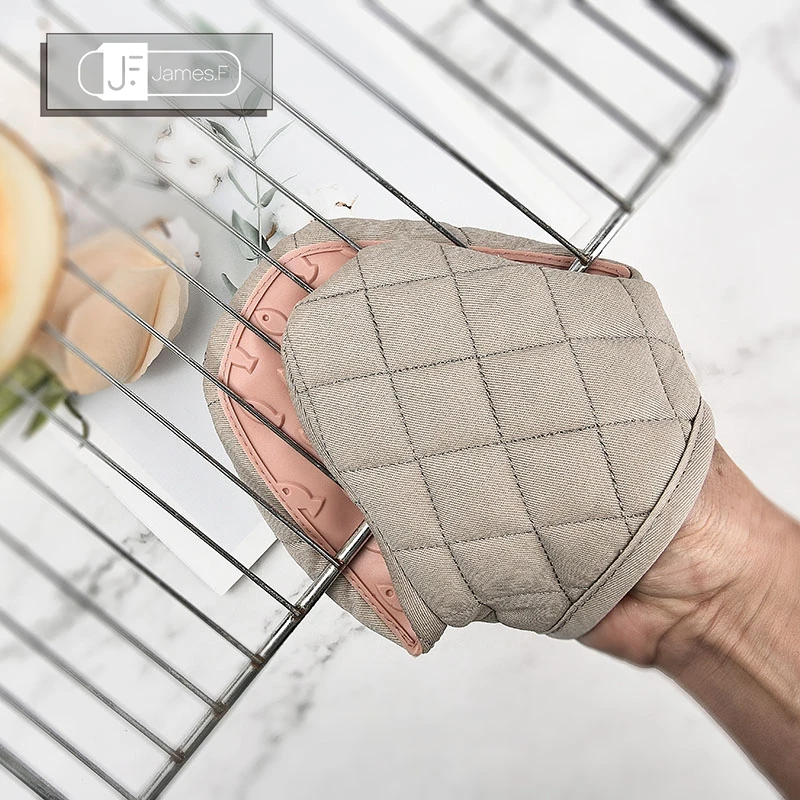 Silicone Cotton Oven Gloves insulation non slip thickening for kitchen cooking microwave oven silicone oven gloves