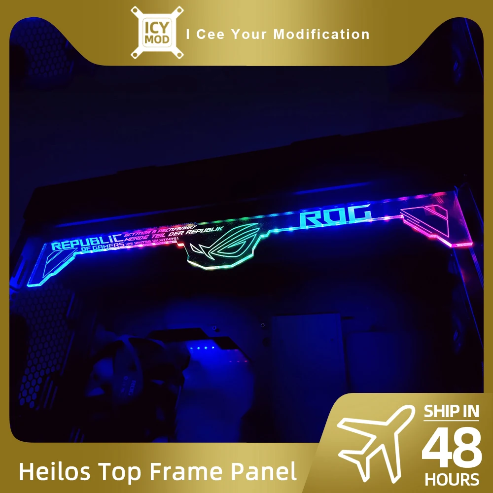 Painel Transparente Top Rgb para Rog Strix Helios Chassis Case Acrílico Decoração Personalizada Iluminação Argb Asus Faith 5v 12v Aura Gx601