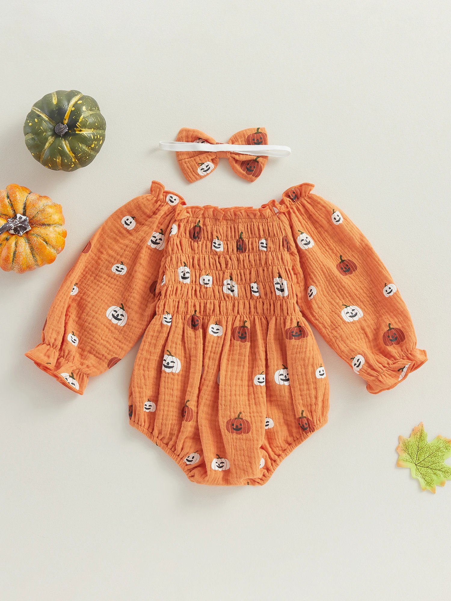 

Toddler Boy Halloween Costume Skeleton Print Hooded Jumpsuit with Mask Cute Kids Outfit for Party Dress-up