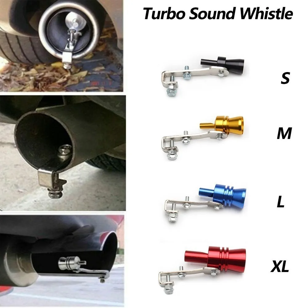 1PC Universal Simulator Whistler Exhaust Fake Turbo Whistle Pipe Sound Muffler Blow Off Car Styling Tunning S/M/L/XL
