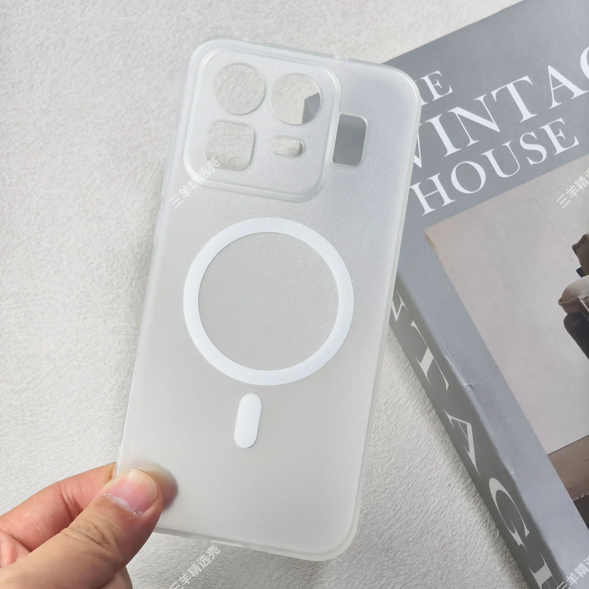 Solid Color Transparent White & Gray Shockproof TPU Matte Case