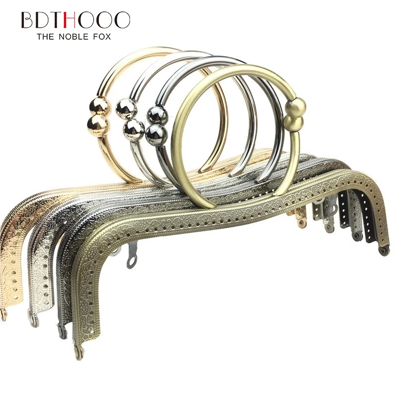 10pcs 22cm Metal Clasps for Purses Frame Handle for Clutch Bag Accessories  Square  Lock Hardware
